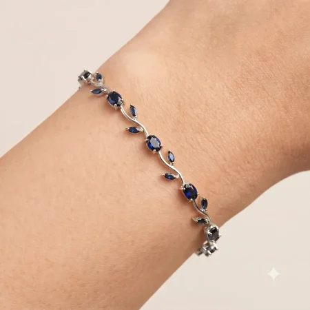 اسوارة توليب زركون ازرق فضي onesize: onesize