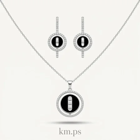 طقم ميسيكا Lucky Move اسود فضي onesize: onesize